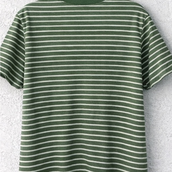 Green and White Striped T-Shirt - Picture 4 of 5